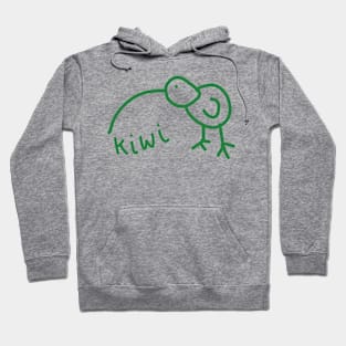 Funny Kiwi Doodle Green Hoodie